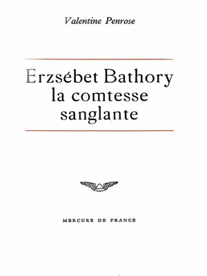 cover image of La comtesse sanglante